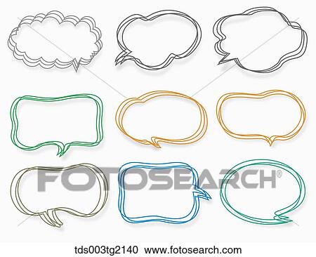 Clipart - various types of speech bubbles. Fotosearch
