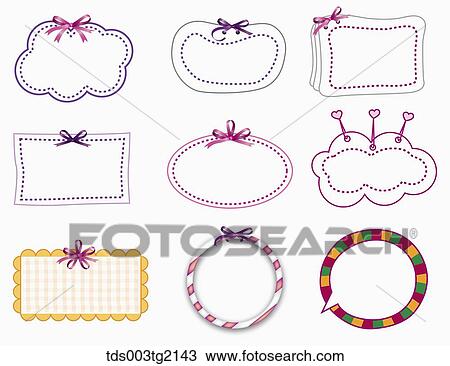 Drawing - various types of speech bubbles. Fotosearch