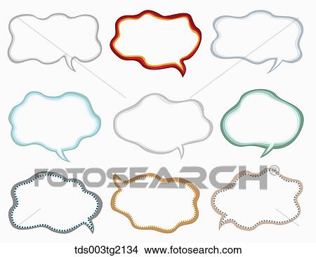 Stock Illustration - various types of speech bubbles. Fotosearch