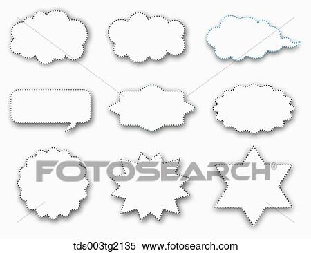 various types of speech bubbles View Large Illustration Stock Illustration - various types of speech bubbles. Fotosearch