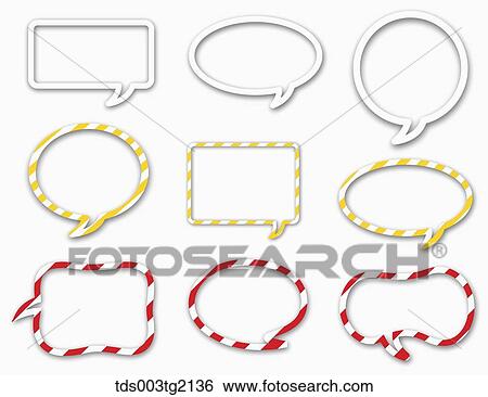 various types of speech bubbles View Large Illustration Stock Illustration - various types of speech bubbles. Fotosearch