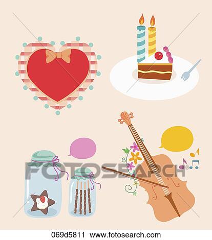 various types of sticker icons View Large Illustration Clip Art - various types of sticker icons. Fotosearch