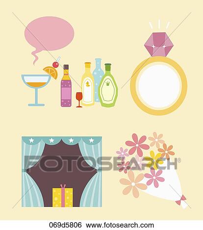 Stock Illustration - various types of sticker icons. Fotosearch