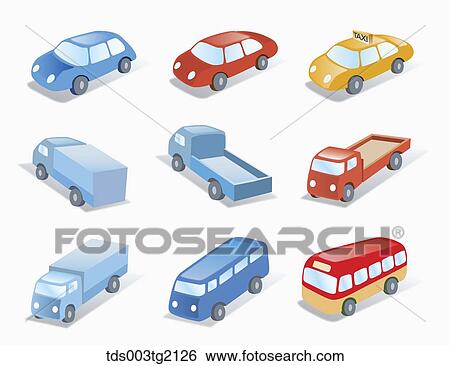 various types of transportaion View Large Illustration Stock Illustration - various types of transportaion. Fotosearch