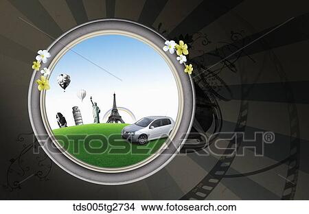 various worldwide travel landmarks View Large Illustration Stock Illustration - various worldwide travel landmarks . Fotosearch