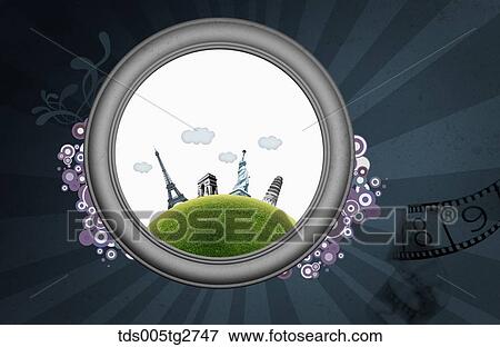 various worldwide travel landmarks View Large Illustration Stock Illustration - various worldwide travel landmarks . Fotosearch