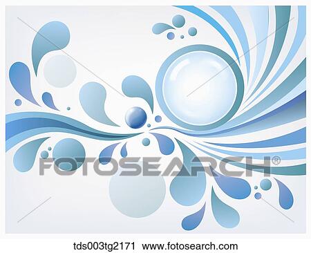 Clip Art - waterdrops and waves. Fotosearch