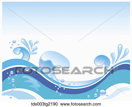waterdrops and waves View Large Illustration Clipart - waterdrops and waves. Fotosearch