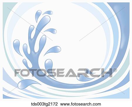 waterdrops and waves View Large Illustration Drawing - waterdrops and waves. Fotosearch