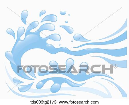 waterdrops and waves View Large Illustration Drawing - waterdrops and waves. Fotosearch