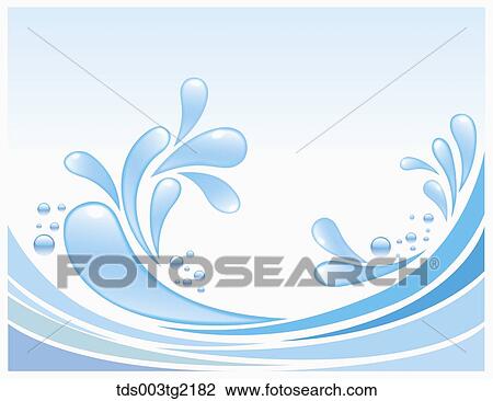 waterdrops and waves View Large Illustration Drawing - waterdrops and waves. Fotosearch