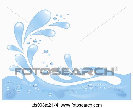 Stock Illustration - waterdrops and waves. Fotosearch