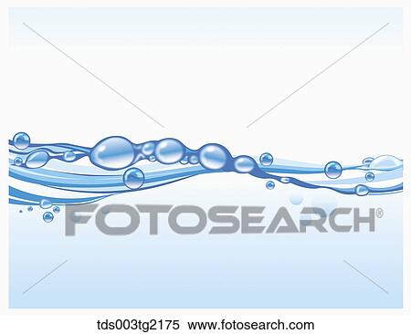 Stock Illustration - waterdrops and waves. Fotosearch