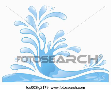Stock Illustration - waterdrops and waves. Fotosearch