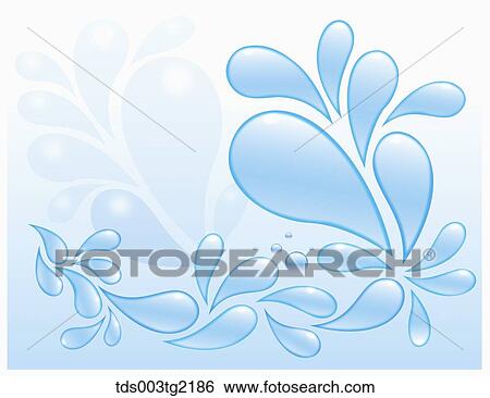 Stock Illustration - waterdrops and waves. Fotosearch