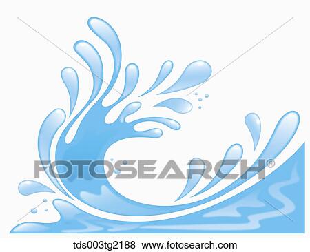 Stock Illustration - waterdrops and waves. Fotosearch