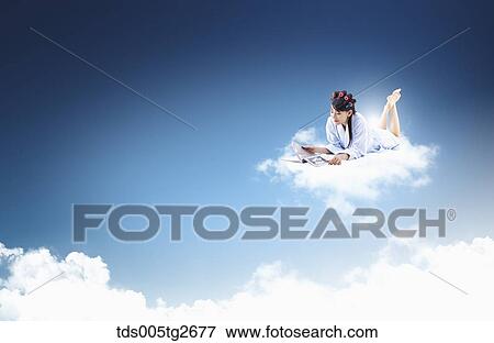 woman reading a book View Large Illustration Stock Illustration - woman reading a book. Fotosearch