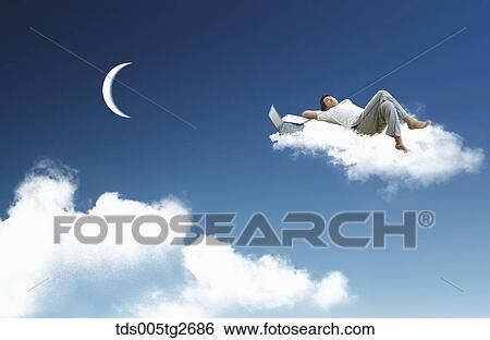 Stock Illustration - woman taking rest. Fotosearch