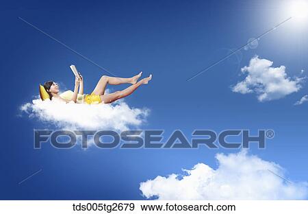 Stock Illustration - women reading books. Fotosearch