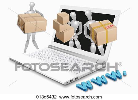 Drawing - world wide delivery system. Fotosearch