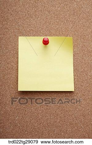 Stock Photo - memo pad on the wall. Fotosearch