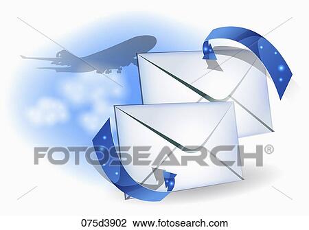 airmails View Large Illustration Drawing - airmails. Fotosearch