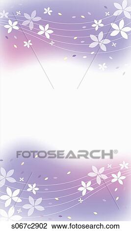 Drawing - An abstract illustration of flowers. Fotosearch