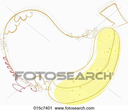Clip Art - An illustration frame of fruit. Fotosearch