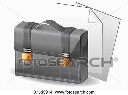 brief case and document View Large Illustration Stock Illustration - brief case and document. Fotosearch