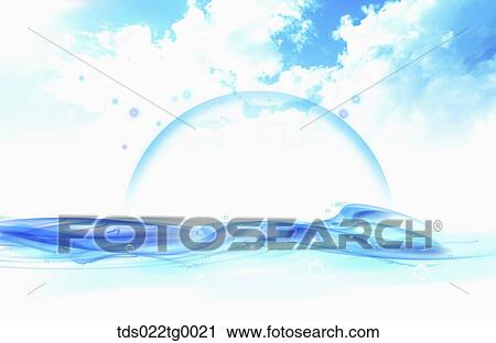bubbles on the horizon View Large Illustration Clip Art - bubbles on the horizon. Fotosearch