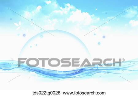 bubbles on the horizon View Large Illustration Stock Illustration - bubbles on the horizon. Fotosearch