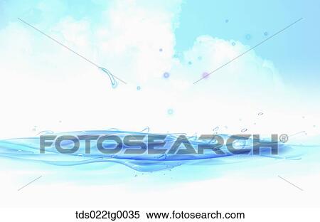 bubbles on the horizon View Large Illustration Stock Illustration - bubbles on the horizon. Fotosearch