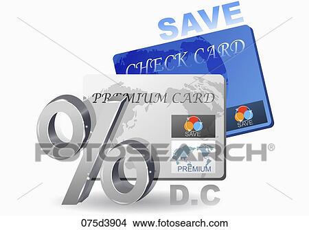 Stock Illustration - card and discount. Fotosearch
