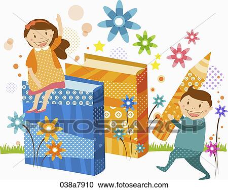 Clipart - children and education. Fotosearch