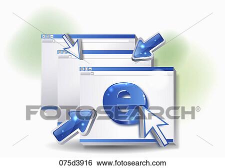 clicking internet icons View Large Illustration Stock Illustration - clicking internet icons. Fotosearch