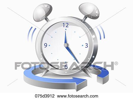 Drawing - clock. Fotosearch