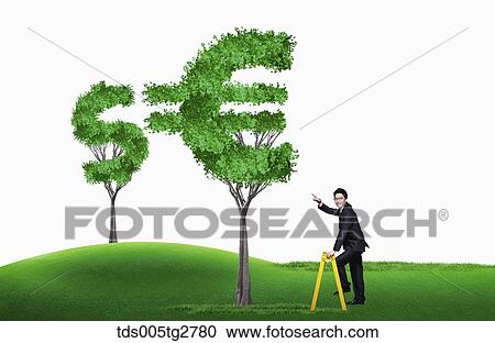 Clipart - economic growths in business. Fotosearch
