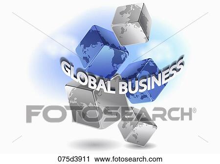 Clip Art - global business icons. Fotosearch
