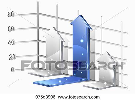 Stock Illustration - graph and index. Fotosearch