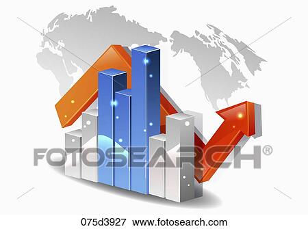 Stock Illustration - graph and index. Fotosearch