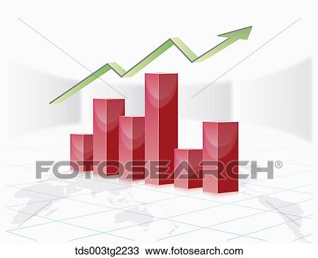 graph shows growths in business index View Large Illustration Drawing - graph shows growths in business index. Fotosearch