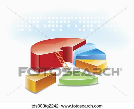 Drawing - graph shows growths in business index. Fotosearch