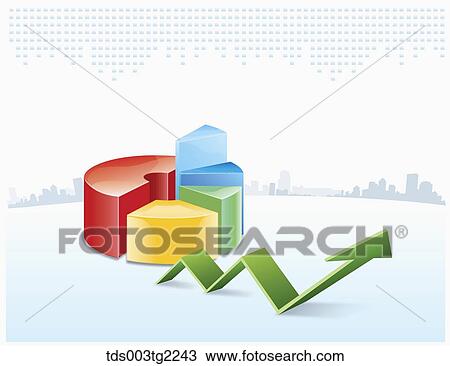 graph shows growths in business index View Large Illustration Drawing - graph shows growths in business index. Fotosearch