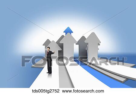 Drawing - growths in business. Fotosearch