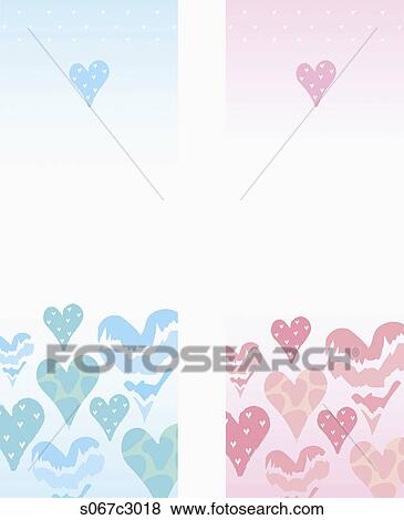 Stock Illustration - heart shaped patterns. Fotosearch