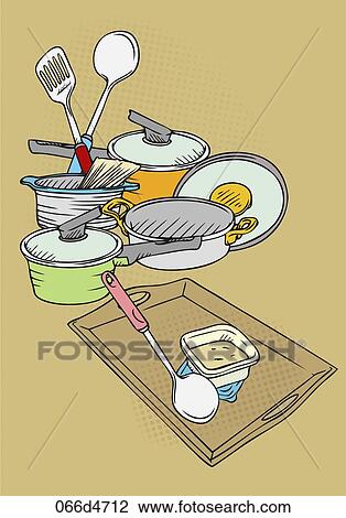 kitchen tools View Large Illustration Drawing - kitchen tools. Fotosearch