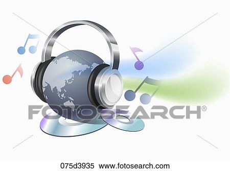 Stock Illustration - listen to the music. Fotosearch