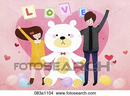 lover blows their hands together View Large Illustration Stock Illustration - lover blows their hands together. Fotosearch