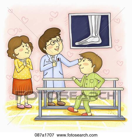 man get a physical therapy View Large Illustration Stock Illustration - man get a physical therapy. Fotosearch