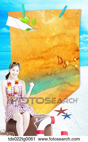 memo pad in summer coneceptual View Large Illustration Clip Art - memo pad in summer coneceptual. Fotosearch